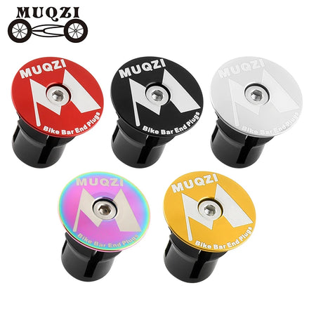 MUQZI 1 Pairs Bike Bar End Plugs Aluminum Alloy MTB Road Bicycle Handlebar End Cap