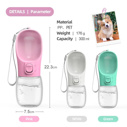 Heavy Duty 300ml pp Pet Material Outdoor Pet Feeder Travel Dog Feeder Portable Pet Water Bottles