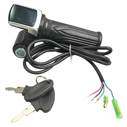24V 36V 48V 60V Electric Bike Accelerator with LED Display Throttle Handlebar for E-bike/Electric Scooter Bike Parts Accessory