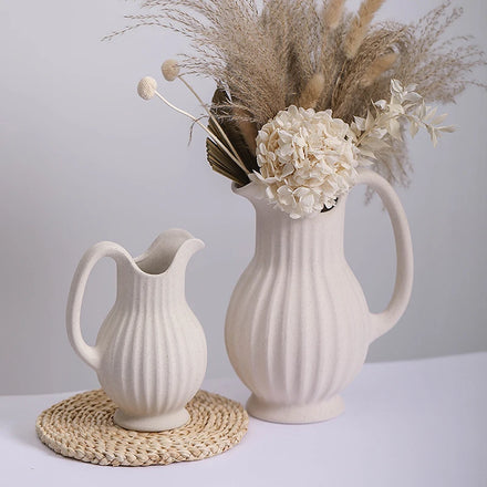 Creative Desktop Bud Vase Flower Pot Garden Ceramic Water Kettle Vase Wedding Modern Flower Vase Decoration