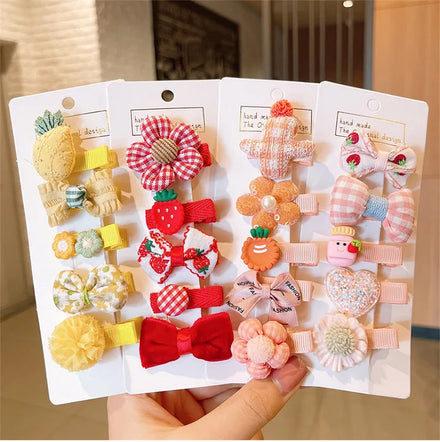 2023 Kids Hair Clip With Bow Surprise Doll Angel Princess Baby Hairpin Hairgrips Girl Accessories Glitter Hair Accessories Set