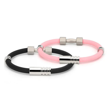Factory Wholesale Silicone + Stainless Steel Connection Bracelet Silicone Bracelet Fashion Bracelet
