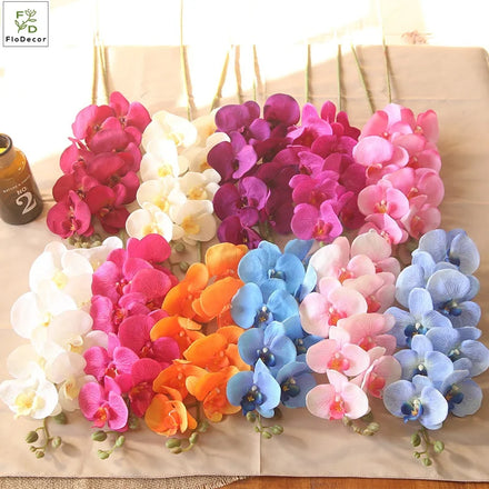 New Arrival Wholesale 9 Heads Artificial Phalaenopsis Butterfly Orchid Silk Orchids for Home Decor Ins Likes