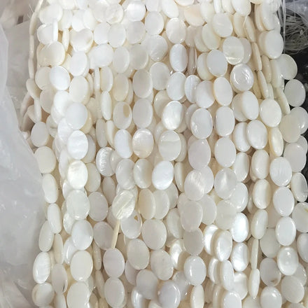 13*18mm White Color High Quality Oval Shape Shell Beads Mother of Pearl Egg Shape for DIY Jewelry Making 10mm 12mm 15mm