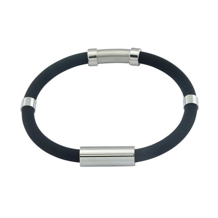 Wholesale Couple Fashion Basketball Bracelet Stainless Steel Silicone Bracelet