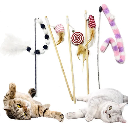Wholesale Sovan Eco-Friendly Interactive Plush Wood Cat Feather Toy Modern Cartoon Animation Style Lifelike Catnip Mice Fish
