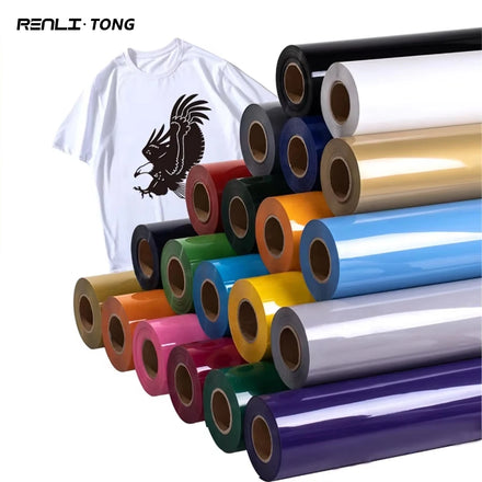 Renlitong Easyweed Pvc Textile on Plotter Heat Press PVC Glossy Heat Transfer Vinyl Iron for Shirts Printing