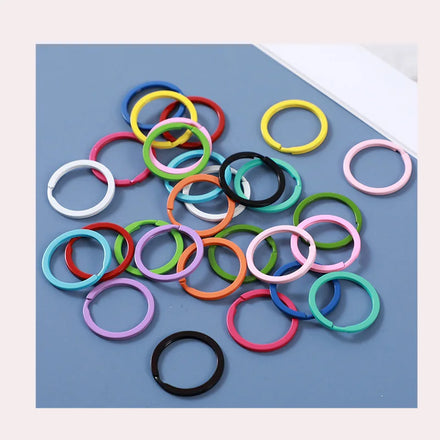 Wholesale Colorful 30mm Metal Flat Split Key Chain Ring