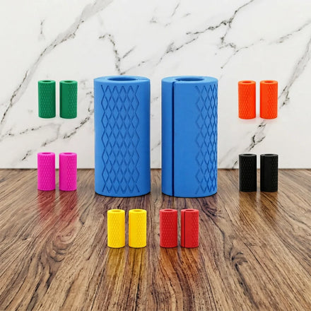 Custom Logo Fitness Durable Training Handle Bar Thick 10CM Cylinder Non-slip Silicone Dumbbell Barbell Grip Pad for Home Gym