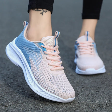 Wholesale Fashion Sports Walking Style Beauty Lace up Ladies Casual Shoes Sneakers