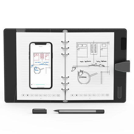 MOQ 1 A5 PU Notepad Cloud Storage Electronic Digital Writing Erasable Sync Pen Smart Notebook With App