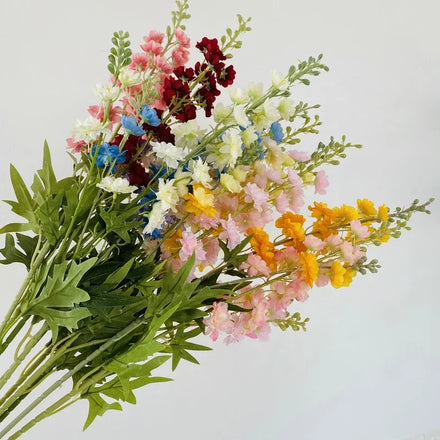 Wedding 2 Forks Silk Hyacinth Artificial Flowers Delphinium in Bulk for Home Indoor Decoration