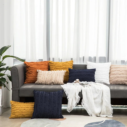 10 Colors Nordic Style Pillowcase Hand-woven Cushion Sleeve Fashion Design Solid Color Cushion Cover 45X45CM