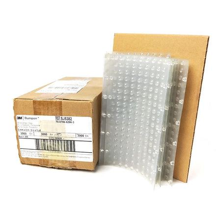 3M Bumpon Protective Products SJ5382 Clear Natural Rubber Sheet Anti-slip 1.9mmx6.4mm Hem