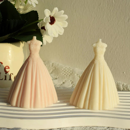 Hot Sale Wedding Dress Silicone Mold DIY Aromatherapy Candle Decoration Vehicle Mounted Gypsum Silicone Mold