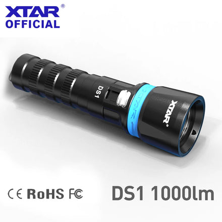 In Stock Fast Delivery XTAR DS1 Diving Flashlight Waterproof for Turbid River Water Diving Flashlight Torch 1000 Lumens