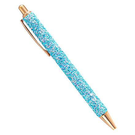 Flash Crystal Ballpoint Pens Retractable Glitter Style Anti-Slip Metal Writing Bling Pens for School Office Promotional Pen