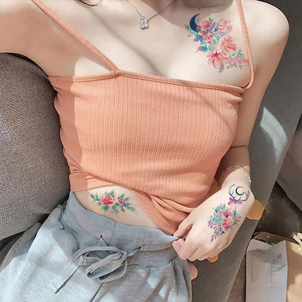 KeMeng Kids Rhinestone Waterproof Film-Free Printable Temporary Tattoo Stickers Paper A4 Size Set