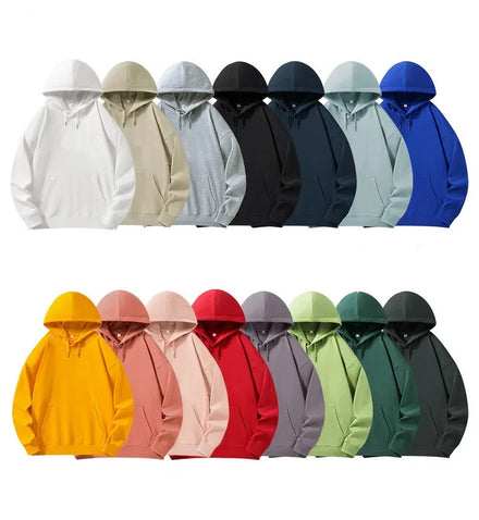 Fleece Blank Oversized Unisex Sweatpants and Hoodie Set Custom Hooded Plus Plus Size Men'S Hoodies & Sweatshirts