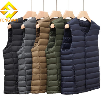 Fengway Men's Winter Waterproof Breathable Puffer Jacket Bubble Waistcoat O-Neck Sleeveless Casual Coat