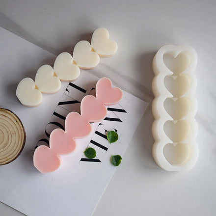 Love Heart DIY Handmade Candle Making Mold Silicone Candle Mold for Candle Making Resin Crafts