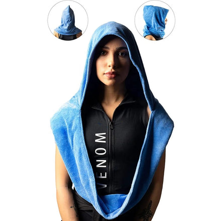 Custom Super Absorbent Microfiber Hooded Towel Quick Dry Neck Wrap Face Sport Towel for Men Women Gym Towels