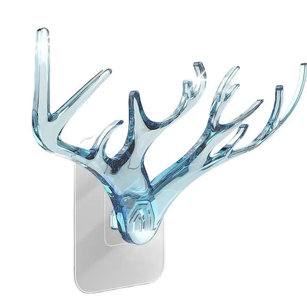 Antler Shaped Waterproof Strong Load-Bearing Towel Key Necklace Hanger Rag Brush Storage Rack Holders Hook Single Jewelry