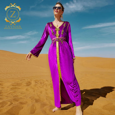 Zaynab Wholesale Kaftan Abaya Online Dubai Burqa Moroccan Belt Wedding Caftan Marocain Luxury Women Dresses Abaya