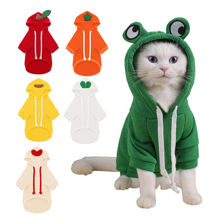 Wholesale of New Products Cold Weather Clothes Outfit Outerwear Dog Hoodie Pet Dog Sweater Coat Cute Frog Shape Warm Jacket