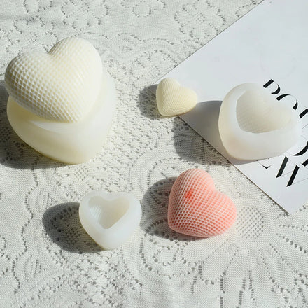 DIY Handmade LOVE Flower Resin Mold 3D Scented Candle Mold Large Heart Shape Flower Silicone Mold for Candle