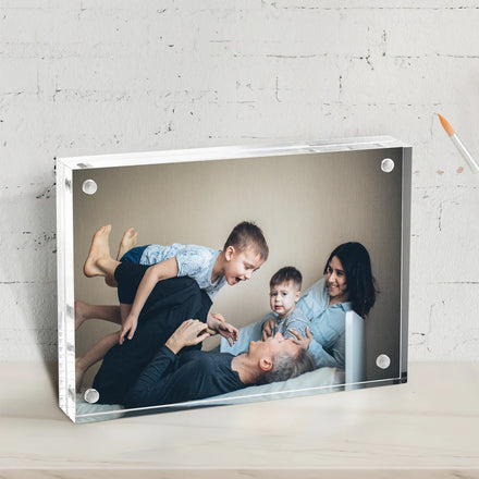 Multiple Size Family Party Decoration Souvenir Magnets Magnetic Clear Acrylic Photo Frames for Tourist Site