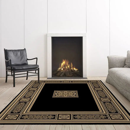 Modern Printed Luxury Large Area Rug Anti-slip PVC Dots Backing Anti Slip KHZ Carpet