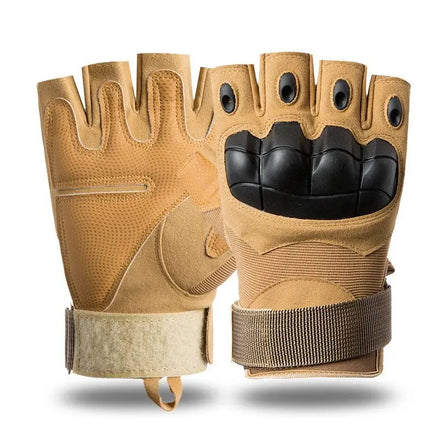 Half Finger Outdoor Gloves with Protective Soft Shell Rubber Knukcle Protection