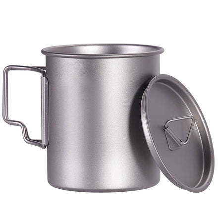 Titanium Cup with a Lid 450ml/15.22oz Ultra Lightweight Mug Sturdy Outdoor Gear Camping Equipment
