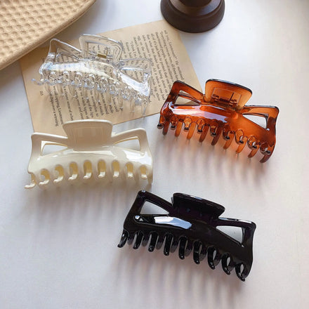 Korean Style 11cm Ganchos Para El Cabello Hair Clips Fashion Bow Tie Jumbo Claw Clips for Thick Hair