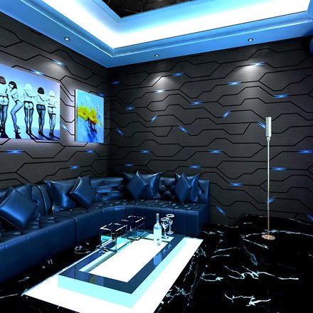 2022 3D PVC Wallpaper KTV Bar Home Decor Paper Rolls Wholesale