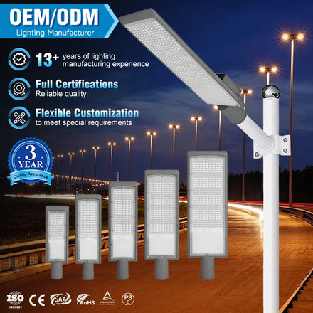 COVEDA OEM/ODM Waterproof Outdoor Aluminum Housing IP65 50W 100W 150W Led Street Light