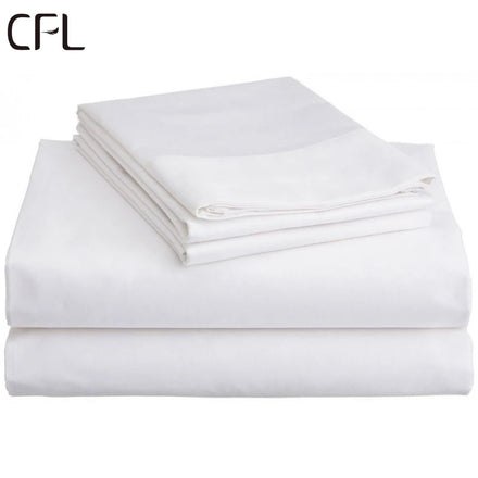 Hotel Bedding Supplier King Size 100% Cotton Plain Solid White Fitted Sheet 200TC Thread Count Woven Fabric Hotel Use Molodia