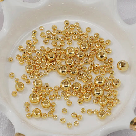 14K Gold Color Jewelry Spacer Beads Preserving DIY Bracelet Spacer Beads