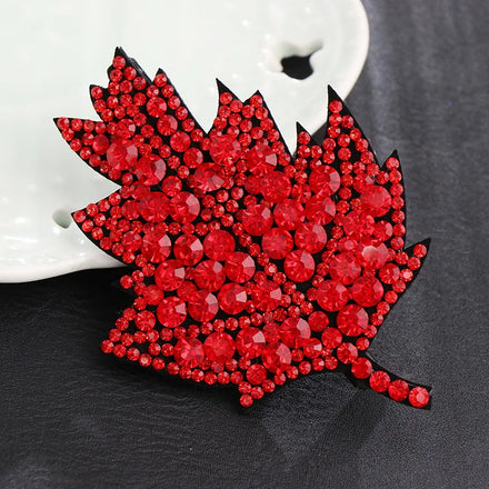 HX-294 Fashion Crystal Rhinestone Flower Maple Leaf Shape Bling Shiny Glitter 5 Colors Custom Hair Clips Pins for Girls