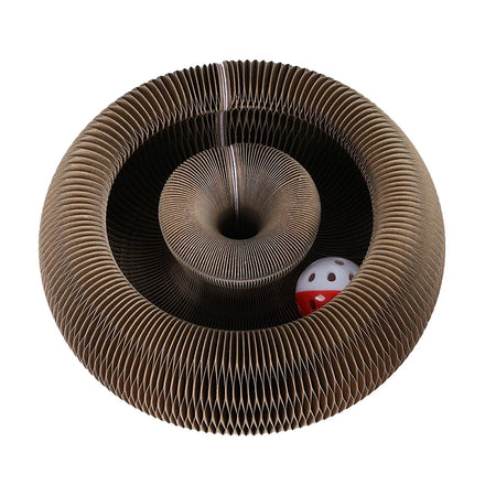 Magic Organ Cat Scratching Post with Bell Collapsible Practical Healthy Eco-Friendly Bell Cat Toy