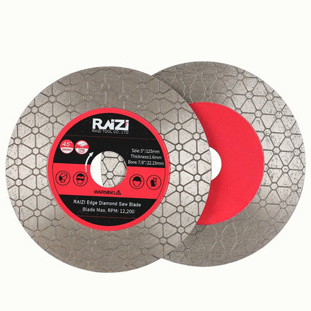 Raizi 5Inch/125mm Edge Diamond Saw Blade for Tile Cutting and Grinding Circular Saw Blade Ceramics Tile Cutting Disc