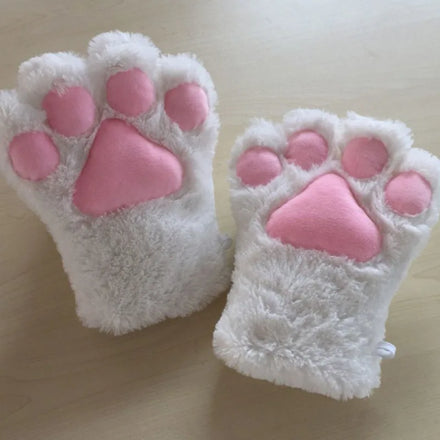 1 Pcs New Plush Cat Claw Gloves Cute Anime Cosplay Show Accessories Women Bear Paw Fluffy Mittens