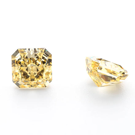 Moissanite Yellow Loose Diamond Cushion Moissanite Stones With Certificate for Ring Jewelry