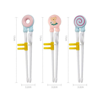 Cute Carton Children's Chopsticks Safe Learning Kids Chopsticks Training for Kitchen and Home