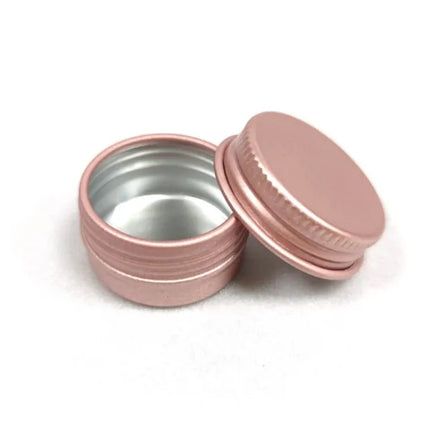 Empty Metal Aluminum Cosmetics Jar Food Grade Custom Rose Gold Aluminum Tin Pot for Hand Cream