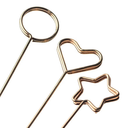 Gold-plated Sticker Holder Wholesale Metal Card Holder for Flower Bouquet Packaging
