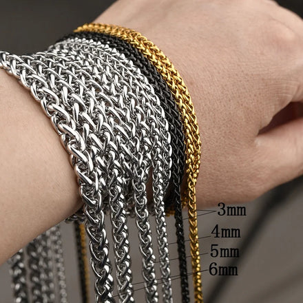 VEROMCA Popular Products Stainless Steel Accessories Flower Basket Chain Men's Domineering Keel Chain Necklace