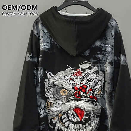 High Quality 100% Cotton Pullover Hoodies Custom Logo Digital Printing Eco-Friendly Warm Oversize Design for Men Winter