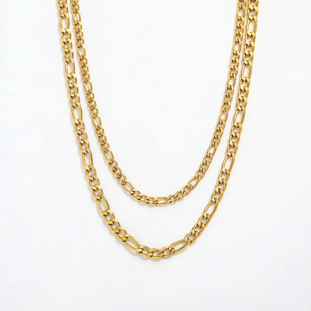 Fenny 18K Gold Plated New Boho Multilayer Choker Chain Necklace Trendy Jewelry Stainless Steel Jewelry Wholesale
